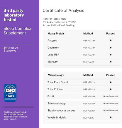 Melatonin 10mg Sleep Supplement - L Theanine, GABA Calm, L-Tryptophan - Deep Sleep Supplements for Adults with Ashwagandha, Passion Flower, Lemon Balm, Chamomile, Magnesium Sleep Support - 60 Capsules