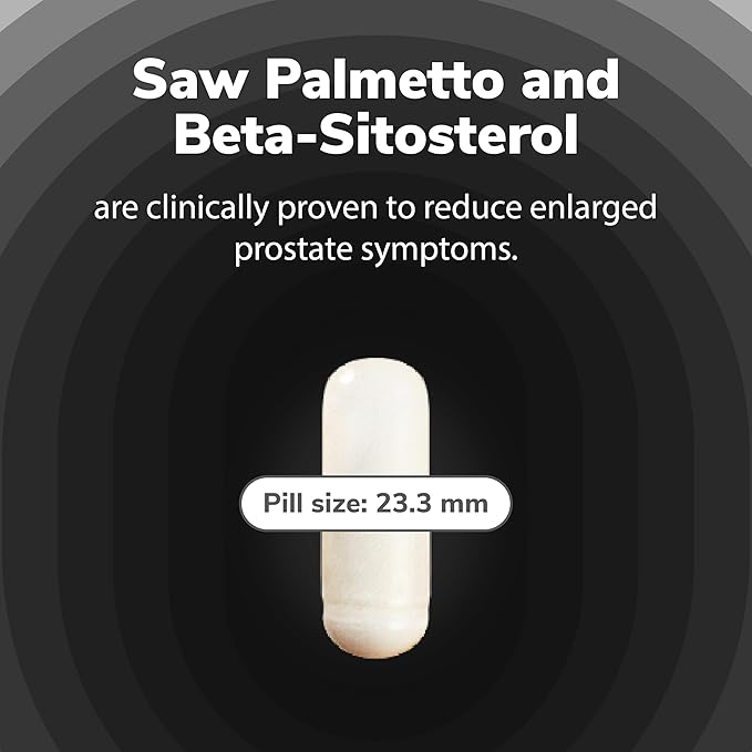 Utiva Prostate Health Supplement for Men - Natural Formula for Prostate Function and Urine Flow - Beta-Sitosterol and Saw Palmetto Prostate Supplement - Made in Canada, 30 Softgels