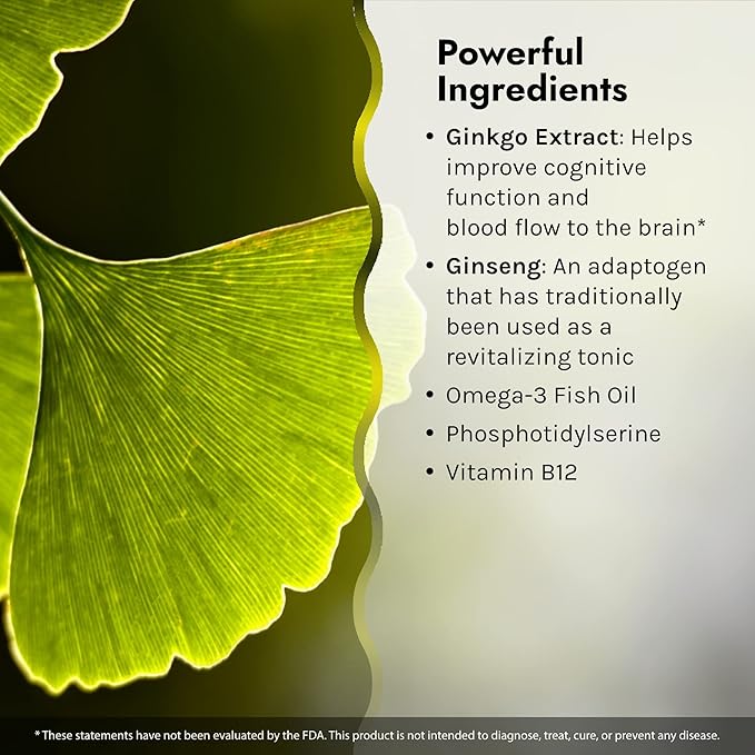 Irwin Naturals Mental Clarity Information Retention - 60 Liquid Soft-Gels, Pack of 2 - Helps Increase Attention to Detail & Retain and Recall Information Faster - 60 Total Servings