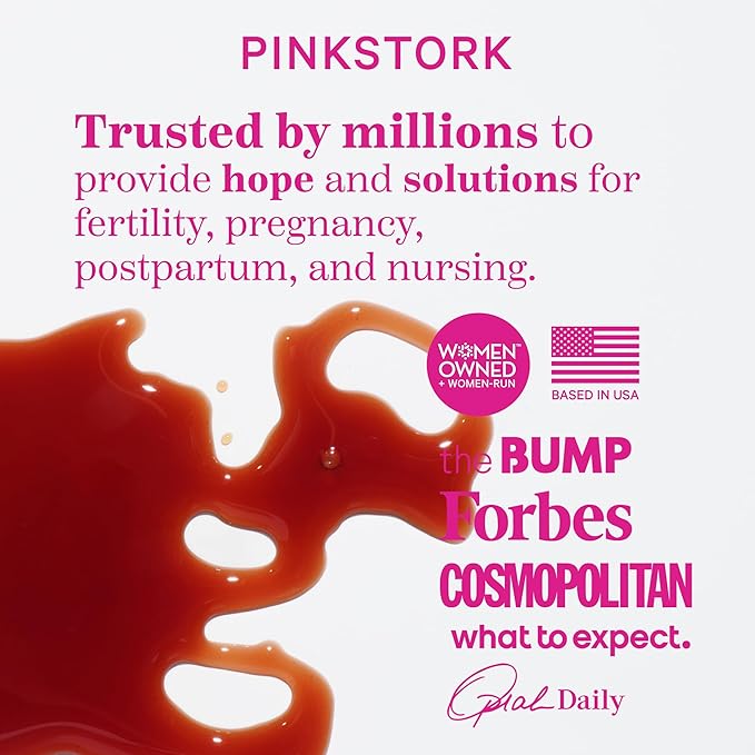 Pink Stork Liquid Folate: Whole-Food Vitamin B9 from Lemon Peels, Natural Folic Acid with Vitamin C, Liquid Prenatal Vitamins for Women, Pregnancy Must Haves, Women-Owned, 2 oz