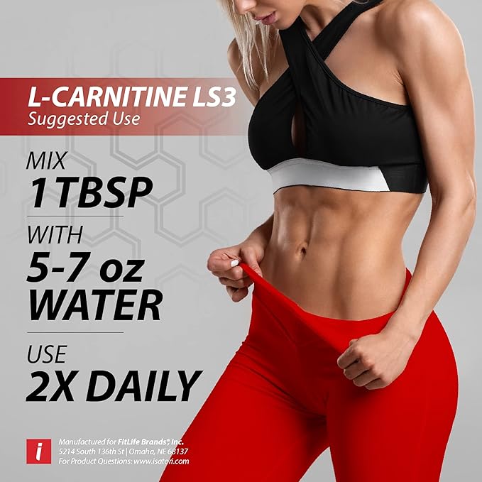 iSatori L-Carnitine LS3 1500, Liquid L-Carnitine with Acetyl L-Carnitine, L-Carnitine L-Tartrate, Stimulant Free Pre Workout, No Calories, Sugar, Gluten, Keto-Friendly, Blue Raspberry (32 Servings)