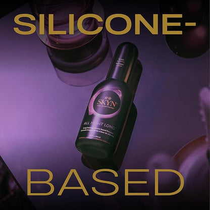 SKYN All Night Long Silicone-Based, Long Lasting Lube (2.7 oz) for Men, Women and Couples, Safe with Latex and Non-Latex Condoms