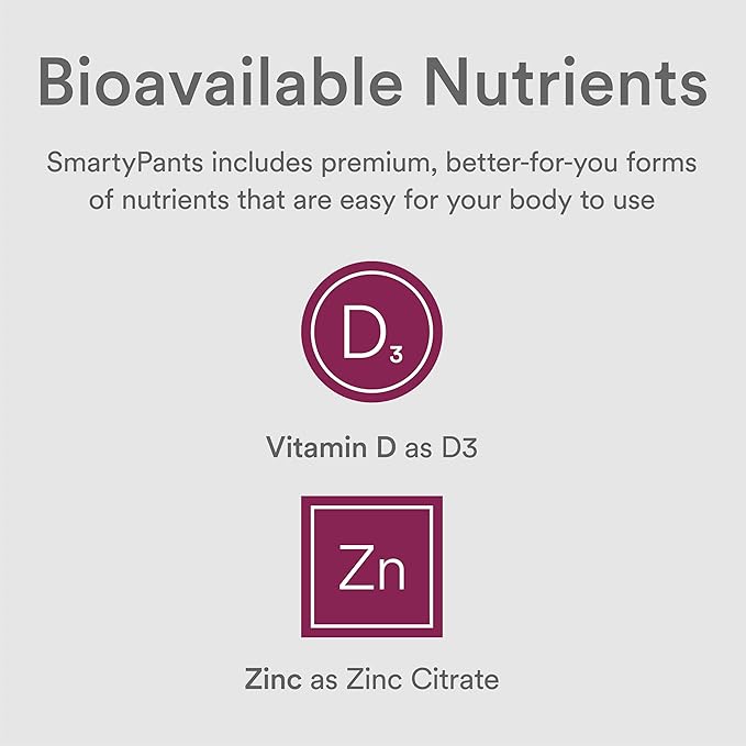 SmartyPants Mineral Chews: Magnesium Citrate & Calcium Supplement with Vitamin D3, Vitamin C, Vitamin K2, Zinc & Selenium for Immune Support, 60 Count (30 Day Supply)