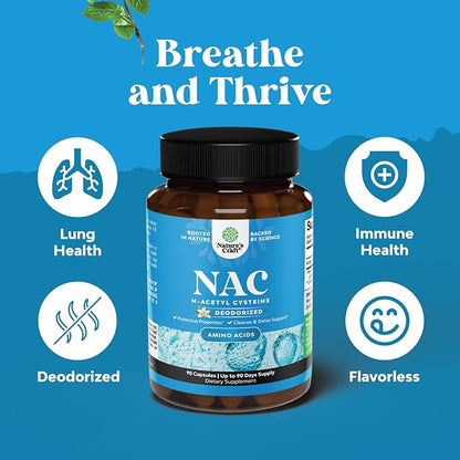NAC Supplement N-Acetyl Cysteine 600mg - Vegan High Absorption NAC 600 mg Capsules - Glutathione Precursor for Liver Cleanse Detox & Repair plus Lung Health and Immunity Support (180 Servings)