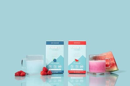 Kid's Clear Whey Protein Powder (Blue Raspberry, 10 Packets) Protein Drink Mix for Kids, Electrolytes for Kids, 8g Protein Per Serving, Non GMO, Zero Added Sugar