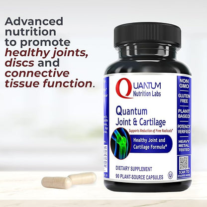 Quantum Joint & Cartilage Support Supplement - for Men & Women, Joint Mobility and Muscle Health, Cartilage Repair, Gluten Free, Plant-Sourced, Non-GMO - 90 Capsules