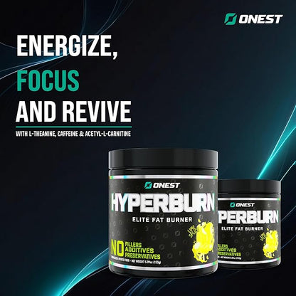ONEST Hyperburn Thermogenic Powder – 153g (30 Servings) Enhanced Energy Boost & Performance Support Supplement, Sports Nutrition Powder
