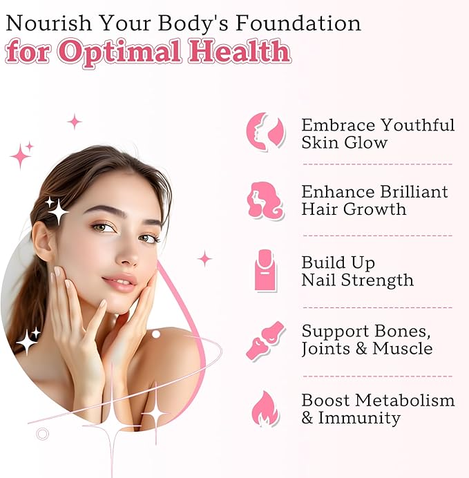 Sugar Free Collagen Gummies for Women Men, 5000mg Hydrolyzed Collagen Peptide I,II,III,V,X with 15000mcg Biotin, Keratin, Vitamin C A B D E for Skin Hair Nails Joints, Immunity Energy Digestion