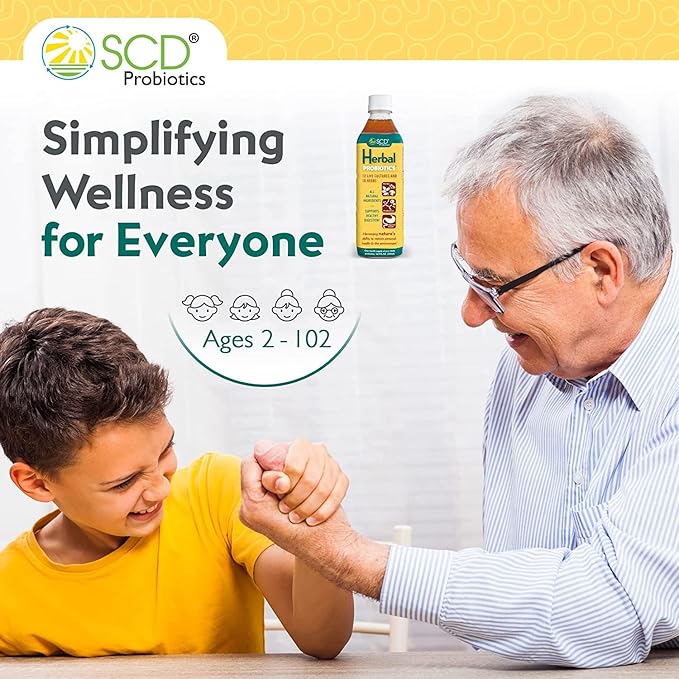 Herbal Probiotics - Bioavailable Liquid Probiotic Supplement, 12 Live Strains incl. Acidophilus, Antioxidants, 18 Herbs incl. Adaptogen Reishi Mushroom - 16.3 fl oz, 30-day supply