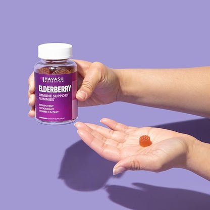 Sambucus Elderberry Gummies for Adults - Immune Support Gummies with Elderberry, Vitamin C and Zinc - Sambucus Elderberry Immune Support with Elderberry Extract - 2 Month Supply Berry-Flavored Gummies