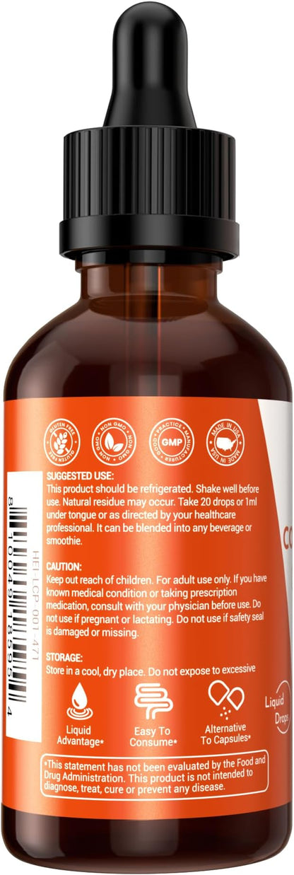 Liquid Collagen for Women, Collagen Peptides with Biotin, 4-in-1 for Radiant Skin, Healthy Hair, Strong Nails, Joint Support, Liquid Collagen Drops, Raspberry Flavor- 2 fl oz