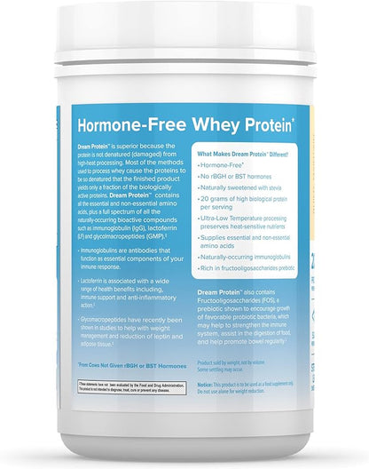 Greens First Dream Whey Protein Powder, Creamy French Vanilla, 30 Servings – 20 g Protein – Low Carb Powder – Hormone-Free, Non-GMO, No Artificial Sweeteners/MSG/Aspartame, 26.5 oz
