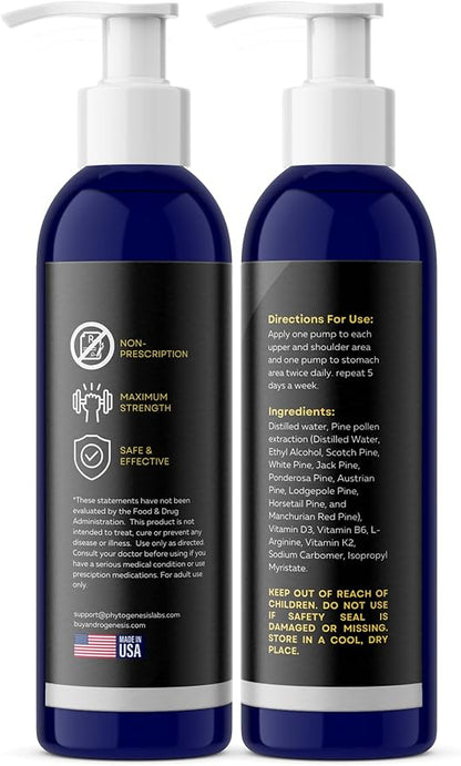 Enhanced Formula – Low T Support Gel – T Booster for Men – Muscle Recovery, Energy Booster, Healthy Aging – Now with Vitamins D3, K2, B6 and L-Arginine