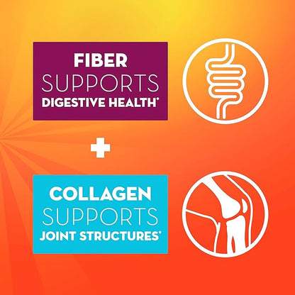 Metamucil Daily Fiber + Collagen, Psyllium Husk Powder, Plant Based, Sugar-Free with Stevia, 3-in-1 Fiber for Digestive Health, Orange Flavored, 90 Doses (29.8 OZ Fiber Powder)