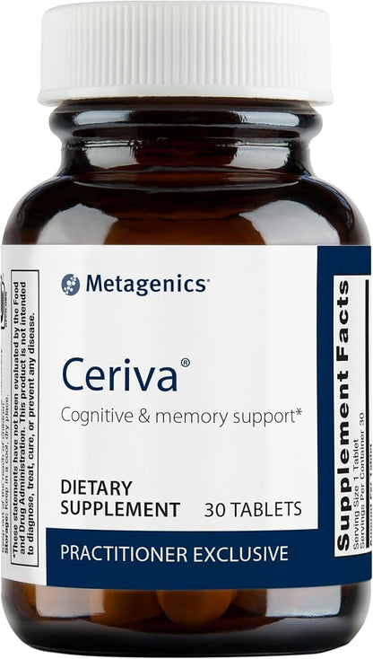 Metagenics Ceriva - Brain Health & Memory Support* - Brain Focus Aid* - Non-GMO & Gluten-Free - 30 Tablets