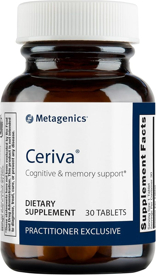 Metagenics Ceriva - Brain Health & Memory Support* - Brain Focus Aid* - Non-GMO & Gluten-Free - 30 Tablets