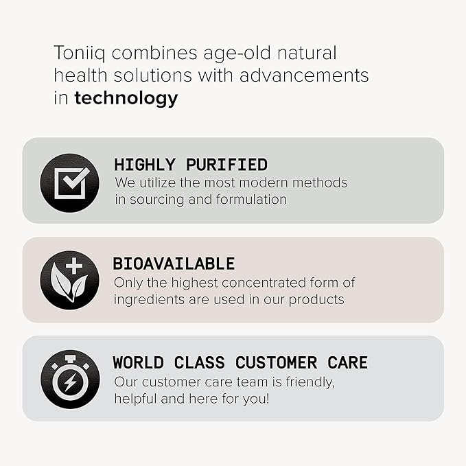 Toniiq 22mg Ultra Concentrated Spermidine Supplement -Spermidine Supplements for Men and Women - Rice Germ Extract and Trihydrochloride Complex Blend - 60 Vegetarian Capsules - 30 Servings