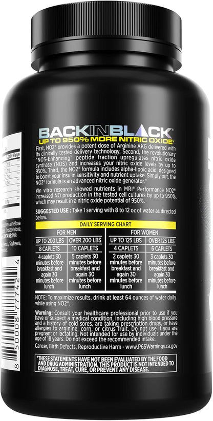 MRI Performance NO2 Nitric Oxide Original Formula All Day Perpetual Pump, Stim-Free Pre-Workout, N.O. Booster with L-Arginine Alpha Ketoglutarate AAKG, Power, Strength, Lean Muscle Mass & Vascularity