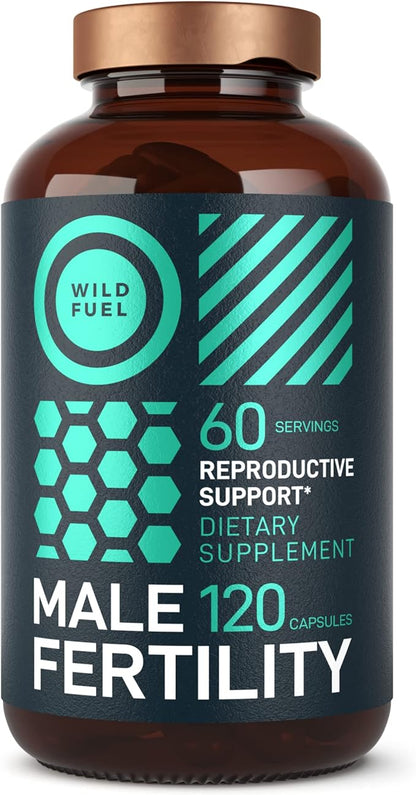 Fertility Supplements For Men Prenatal Vitamin - Maca Root, Ashwagandha, L Arginine, Zinc, Plus Naturals Conception Men Fertility Vitamins and Male Fertility Support Supplements - 120Caps for 2 Months