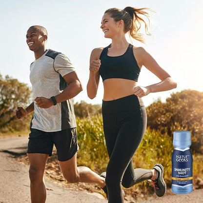 Immunity Support Shots with Organic Ginger + Honey | Vitamins C, D, B6, B12 and Zinc | Liquid Immune Defense Infused with Natural Resveratrol and Spermidine | 6 Pack (2.5 Fl oz)