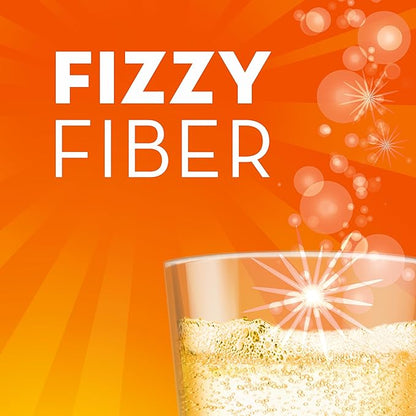 Metamucil Fizzy Fiber Supplement + Vitamins, Plant Based Psyllium Fiber Powder with Vitamins C, D & B12, Daily Supplement for Regularity + Metabolism of Fats and Proteins, Citrus Flavor, 90 Servings