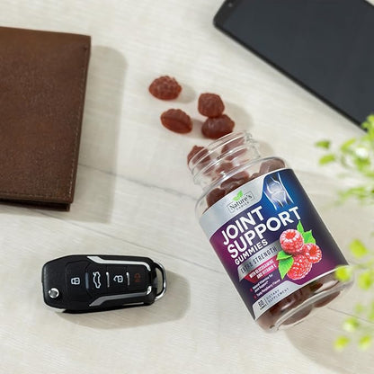 Joint Support Gummies Extra Strength Glucosamine Gummy Supplement with Vitamin E - Naturally Assists Cartilage & Joint Health & Flexibility Support - Best Support Chew for Men and Women - 60 Gummies