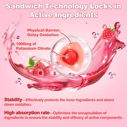 Potassium Supplement Gummies 1000mg - Potassium Supplement for Leg Cramps, Muscle & Heart Health - 1 Month Supplement (60 Count)