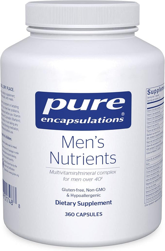Pure Encapsulations Men's Nutrients - Multivitamin Mineral Supplement to Support Energy, Endurance & Stamina in Men Over 40* - with Vitamin D, Vitamin C & Trace Minerals - 360 Capsules