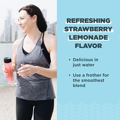 Ancient Nutrition Collagen Powder Protein, Multi Collagen Protein Powder, Strawberry Lemonade, 24 Servings, w/Vitamin C, Hydrolyzed Collagen Peptides for Skin, Nails, Gut Health and Joints, 9.65oz