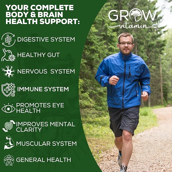 One Daily Multivitamin for Men - with Vitamins & Minerals + Organic Whole Foods, Supplement to Boost Energy, General Health - Non-GMO - 90 Capsules | 3 Month Supply