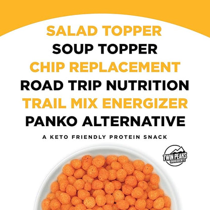 Twin Peaks Low Carb, Keto Friendly Protein Puffs, Nacho Cheese (300g, 21g Protein, 2g Carbs)