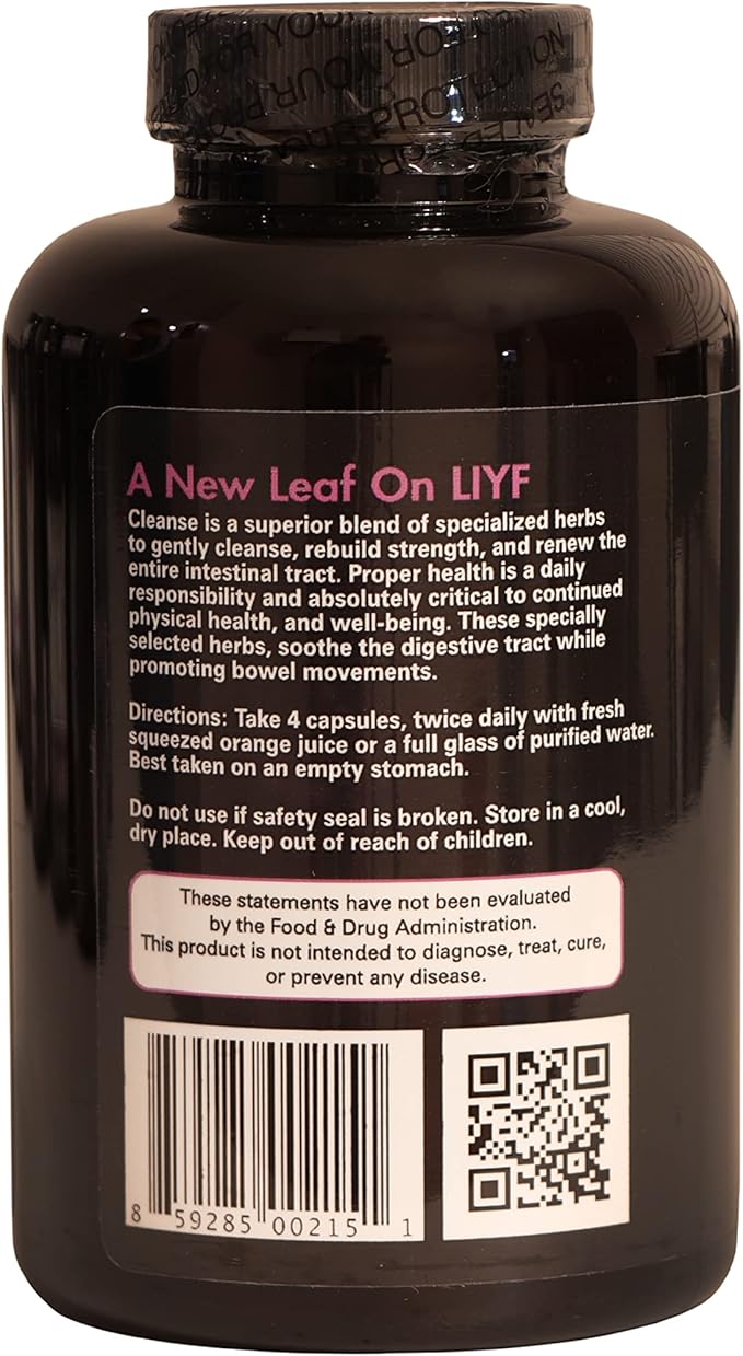 Herbal Colon Cleanse and Detox Dietary Supplement - 225 Capsules. By Lou Corona