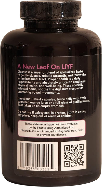 Herbal Colon Cleanse and Detox Dietary Supplement - 225 Capsules. By Lou Corona