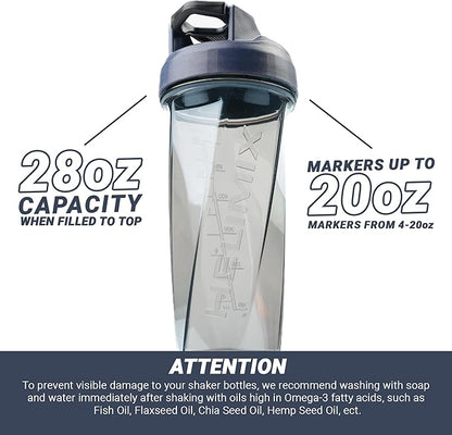 HELIMIX 2.0 Vortex Blender Shaker Bottle Holds upto 28oz | No Blending Ball or Whisk | USA Made | Portable Pre Workout Whey Protein Drink Shaker Cup | Mixes Cocktails Smoothies Shakes | Top Rack Safe