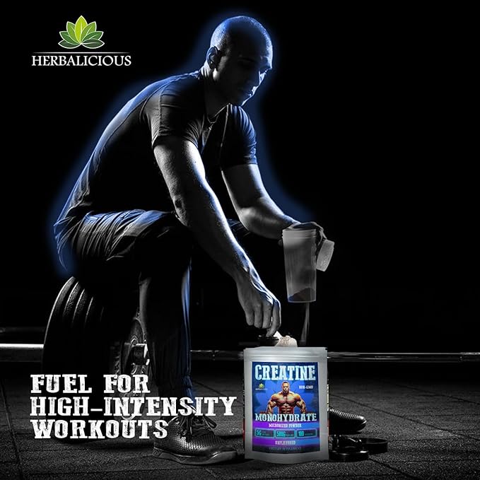 Creatine Monohydrate Micronized Powder – 5g per Serving for Muscle Growth, Strength, and Power – Unflavored, Non-GMO Formula – 100 Serving, 500g