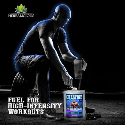 Creatine Monohydrate Micronized Powder – 5g per Serving for Muscle Growth, Strength, and Power – Unflavored, Non-GMO Formula – 100 Serving, 500g