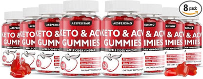 Keto ACV Gummies 1500MG – Premium Apple Cider Vinegar Formula with Pomegranate, Beet Juice, Vitamin B12 B6 – Vegetarian Friendly 480 Gummys