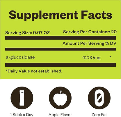 Kids Fiber Jelly (20 Sticks) - 100% Plant-Based Soluble Fiber 4,200mg, Comfortable Bowel Movement & Constipation Relief for Children. Organic Apple Juice, Vegetable Powder.