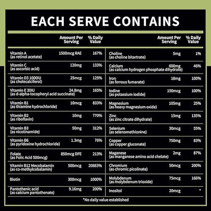 BN Chews Vanilla & Lime - Bariatric Multivitamin Chewable with 27 Essential Nutrients Vitamins A, B6, B12, C, D3, 18 mg Iron & Calcium, Supports Men & Women Health(2 Pack)