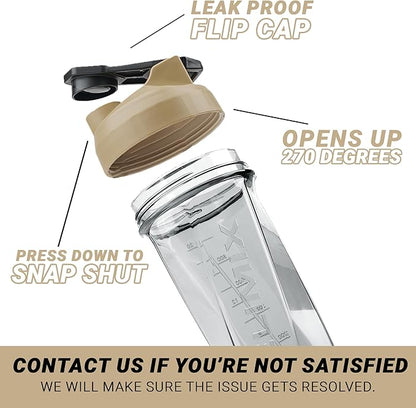 HELIMIX 2.0 Vortex Blender Shaker Bottle Holds upto 28oz | No Blending Ball or Whisk | USA Made | Portable Pre Workout Whey Protein Drink Shaker Cup | Mixes Cocktails Smoothies Shakes | Top Rack Safe