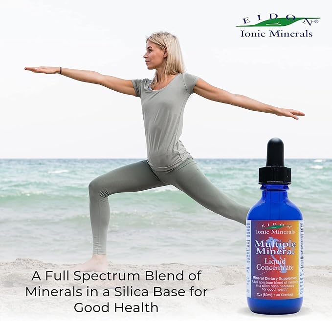 Eidon Multiple Minerals Supplement - Ionic Trace Mineral Drops for Water, Natural Liquid Vitamins to Support Heart Health and Hydration, No Preservatives - 2 oz, 2 Pack