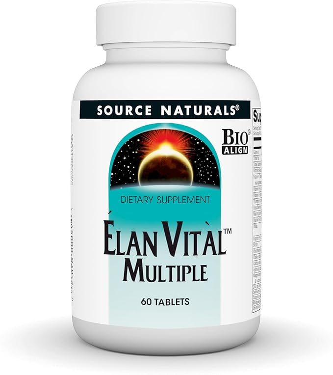 Source Naturals Elan Vital Multiple - Supports Brain, Heart, Liver, Immune, Energy Boost* - 60 Tablets