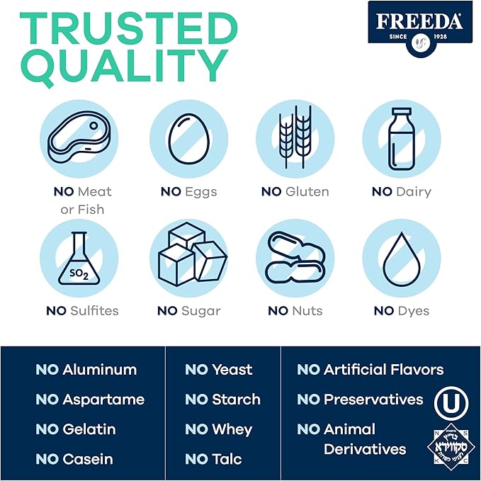 Freeda Super Cal/Mag Calcium Magnesium - Kosher Magnesium and Calcium Supplements for Women & Men - CalMag Bone & Joint Support - Vegetarian/Vegan Calcium and Magnesium Supplement - (100 Capsules)