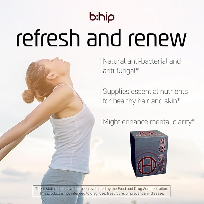 Noni Gia Support Immune System & Digestion. Maintain Healthy Organ Health & Cardiovascular System. Contains Vitamins & Minerals. Organic, Caffeine, Gluten & Lactose-Free. 30 Servings