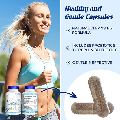 15 Day Gut Cleanse - Gut and Colon Support, Pastillas De 15 Dias para Limpiar El Colon, Limpieza De 15 Dias, 15 Day Colon Cleanse