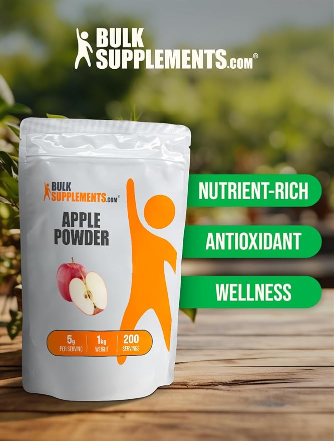 BulkSupplements.com Apple Powder - Apple Fruit Powder, Superfood for Digestive Support - Natural & Gluten Free, 5g per Serving, 5kg (11 lbs) (Pack of 5)