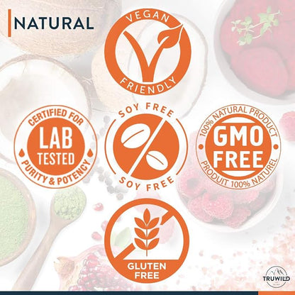 TruWild Motion - 3 Pack, All Natural Plant Based Vegan Pre Workout Powder for Men & Women, Clean Energy Supplement with Electrolytes, Increased VO2 Max, No Chemicals, Fillers or Synthetic Stimulants