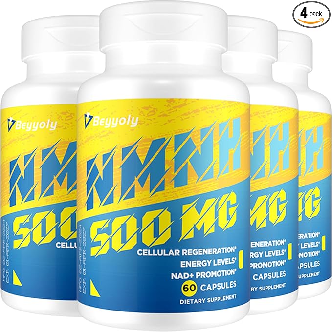 NMNH (Dihydronicotinamide Mononucleotide) 500mg Per Serving, NMNH NAD Supplement to Boost NAD+ Levels As We Age, NAD Plus Supplement for Anti Aging, Energy, Immune, Focus, Pure Organic - 240 Capsules