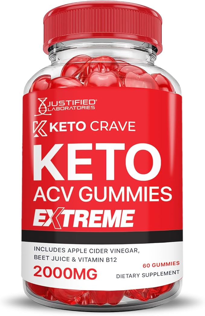 (3 Pack) Keto Crave Keto ACV Gummies Extreme 2000MG Keto Crave Keto Gummies Advanced Formula Apple Cider Vinegar with Pomegranate Beet Juice Powder B12 Vegan Non GMO 180 Gummys