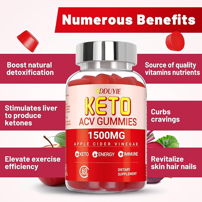 (3 Pack) Keto ACV Gummies Extreme of 1500MG, Gummies, Apple Cider Vinegar Formulated Along with Pomegranate Beet Juice Powder and B12, Vegan and Non GMO, 180 Gummys